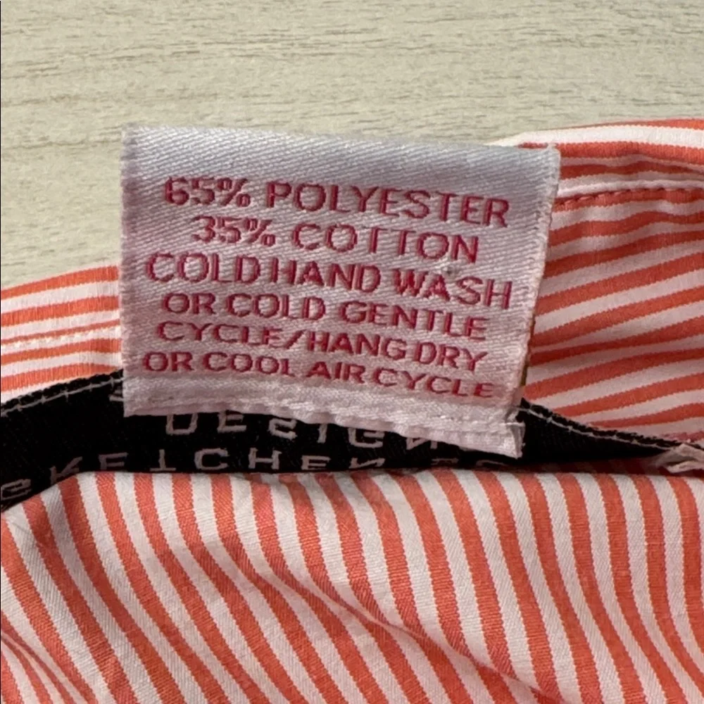 Gretchen Scott Designs Priss Brooks Blouse - Stripe in Tangerine EUC Size M - Picture 9 of 9